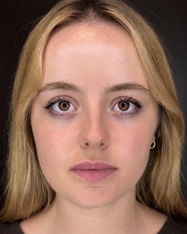 Sourcils avant la prestation
